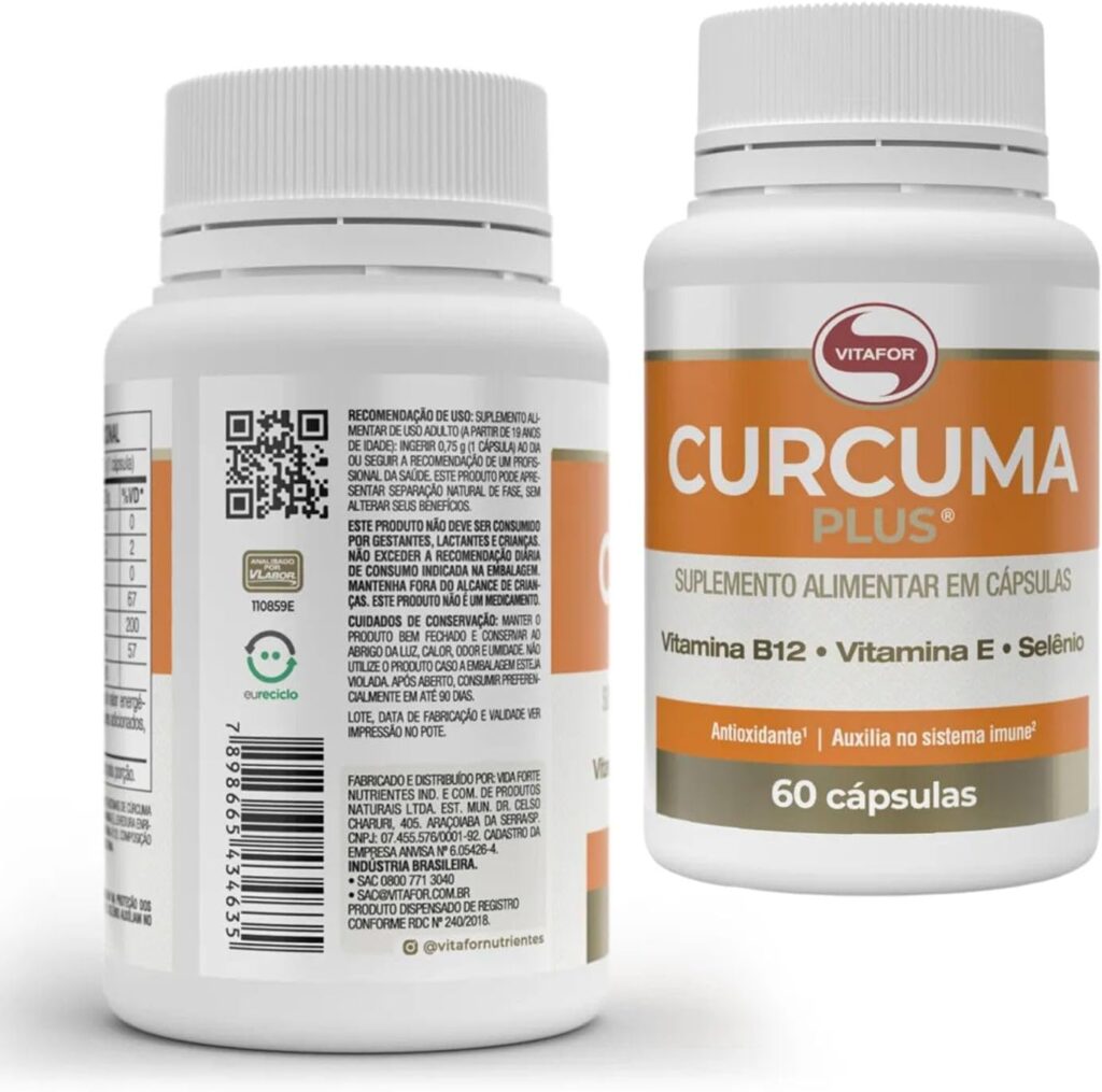 Cúrcuma Plus Vitafor é bom anti-inflamatório natural