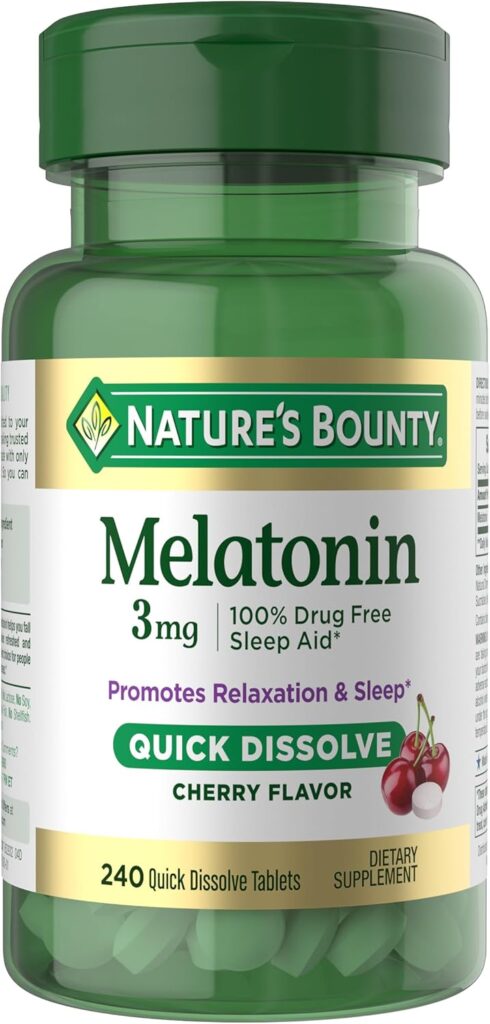 Melatonina Nature’s Bounty 3mg é boa para dormir