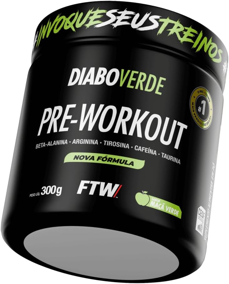 pote de pré treino diabo verde ftw nutrition 300g original